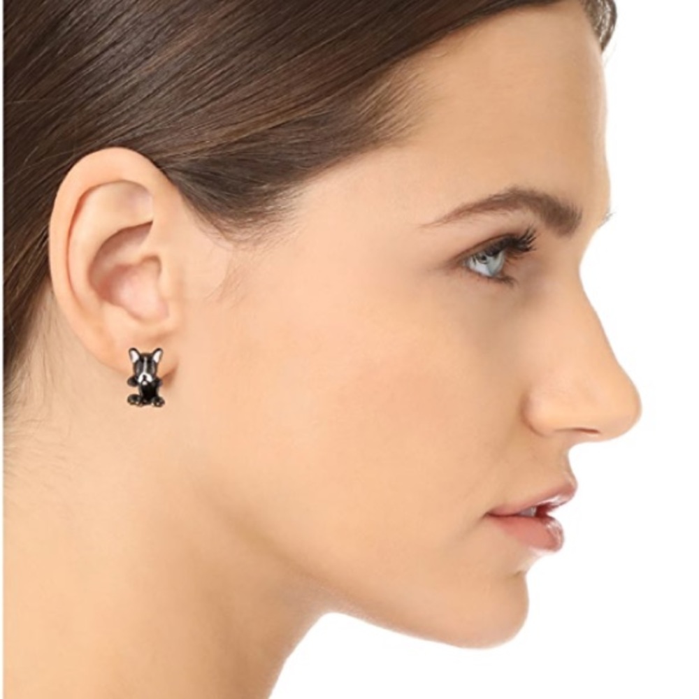 Kate Spade Antoine Mon Cherie Frenchie dog earring